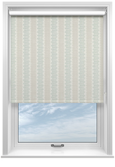 Zig Zag Stripe, Green Seaglass - Roller Blind